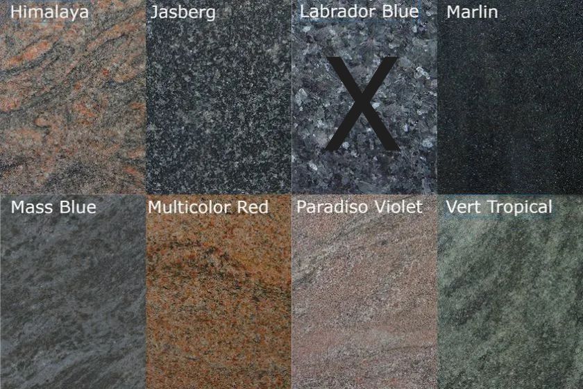 kleuren natuursteen